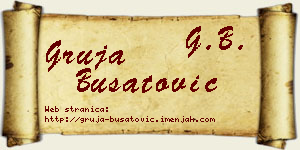 Gruja Bušatović vizit kartica